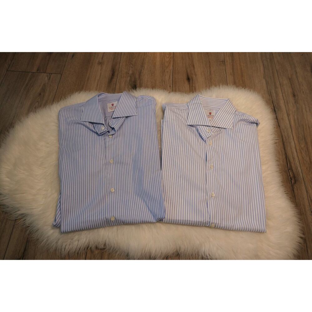 CORDONE Sartoria Su Misura Made in Italy 18/45 Men's Dress Shirt lot (2)